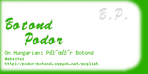 botond podor business card